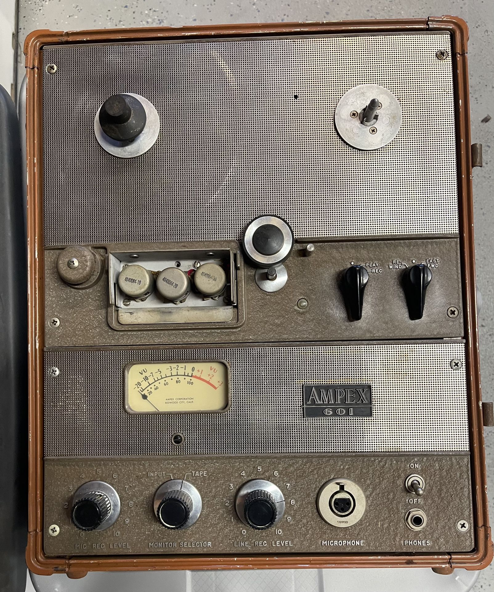 Vintage Ampex 620 Tube Amp And Ampex 601 Reel To Reel Recorder Player
