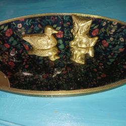 Solid Brass Kitty And Duck Perfect Condition