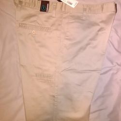 Khaki shorts Mens Medium M 34 waist, 34" Dickies Flat No Pleat