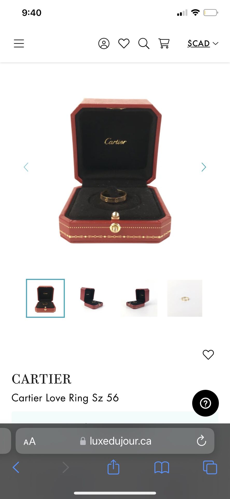 Cartier Love Ring  $700 OBO