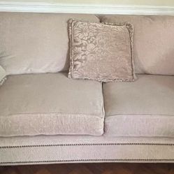 2 Beige Sofas & Love Seat