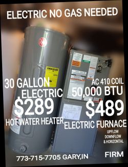 Electric water heater furnace ac air conditioner coil condenser