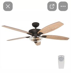 Home Decorators Collection Connor 54 in. LED Seville Bronze Dual Mount Ceiling Fan with Light Kit and Remote Control