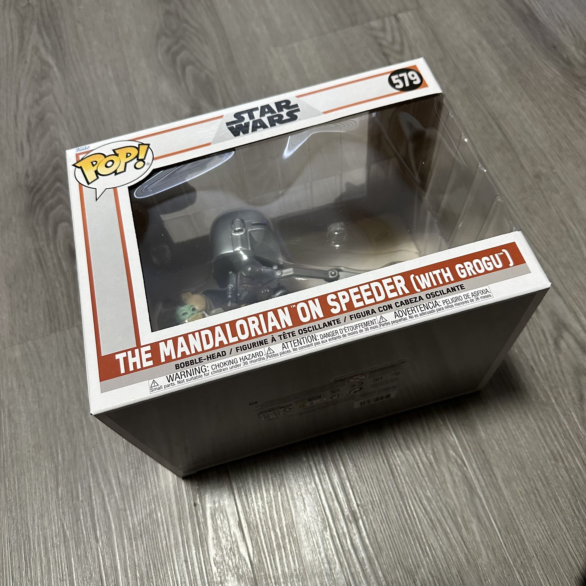 Funko POP Rides Deluxe The Mandalorian on Speeder with Grogu Exclusive Star Wars #579