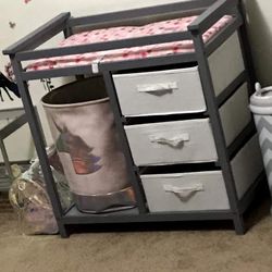 Grey Changing Table For Babies Unisex 