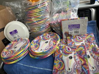 Lisa Frank Birthday Party Supplies Plates And Napkins Original Band New In Package