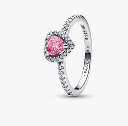 Pandora Pink Heart Ring & Necklace Set