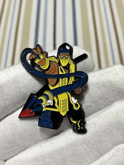 Mortal Kombat Scorpion Enamel Pin Brooch Anime