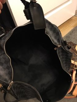 LV black monogram duffle