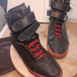 Supra Blk Leather Hightops (Sz12)