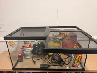 MINT Condition COMPLETE Reptile Setup - Zoo Med 20-Gallon Tank & Pro Gear
