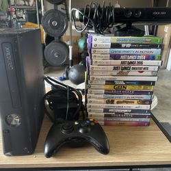 Xbox 360 Kinect And 17 Games 