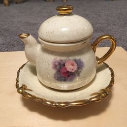 Miniature Tea Pot with Saucer