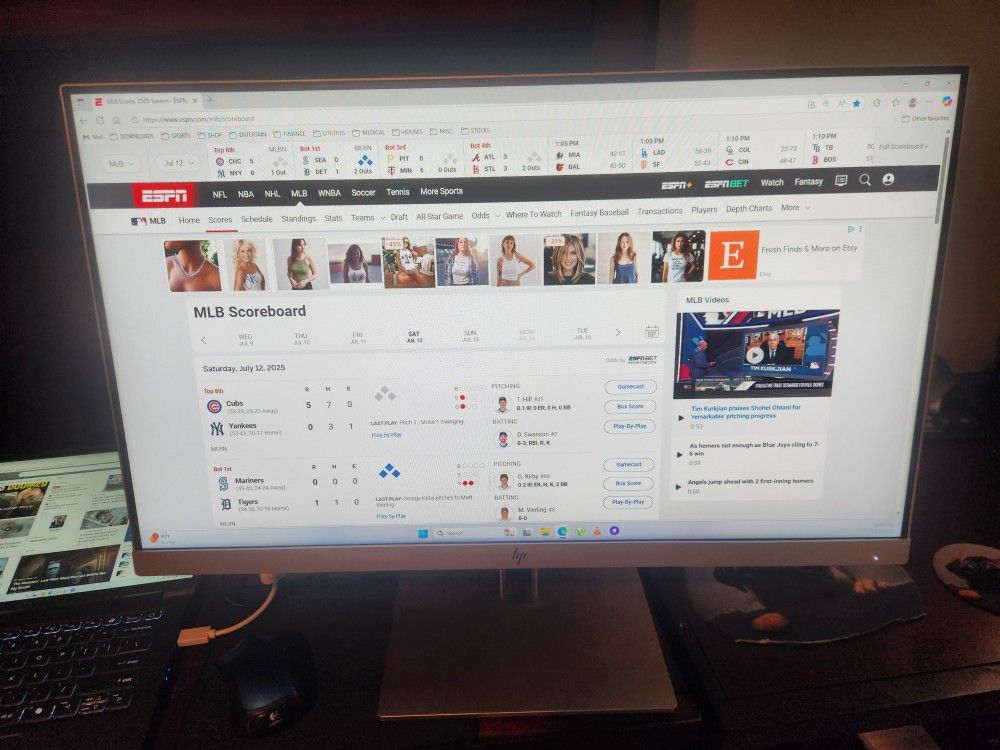 24" HP hdmi Computer Monitor with adjustable stand $30 FIRM
