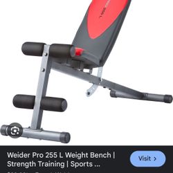 Orig 99 Used Grey Color Weider Pro 255 L Weight Bench Incline Decline Flat Abs for Sale in Sacramento CA OfferUp
