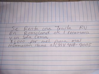 Traila de renta RV