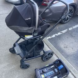 Nuna Stroller + Car Seat Base – Fair Condition