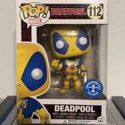 Funko Pop! Marvel Deadpool Thumb Up #112 Yellow Underground Toys Exclusive 2015!