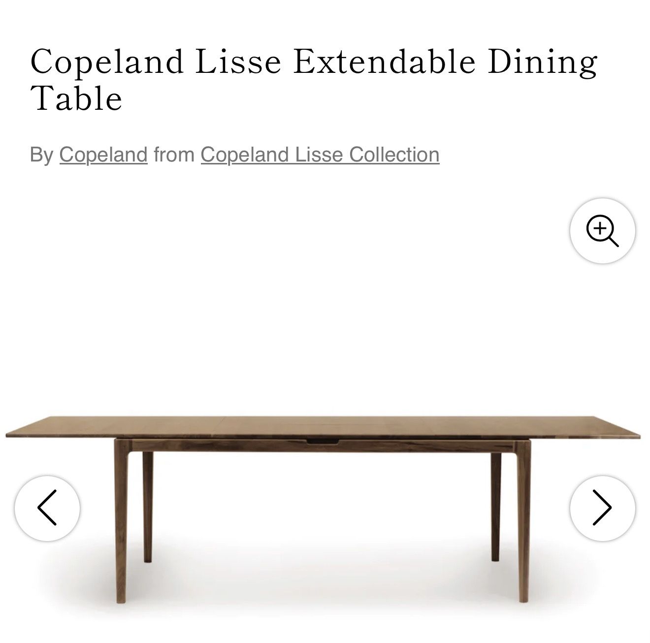 Copeland Lisse Extendable Dining Table Black Walnut