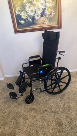 Wheelchair New Fully Reclines with Footrests