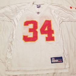 Used Kansas City Chiefs Larry Johnson Reebok white jersey, men's Medium