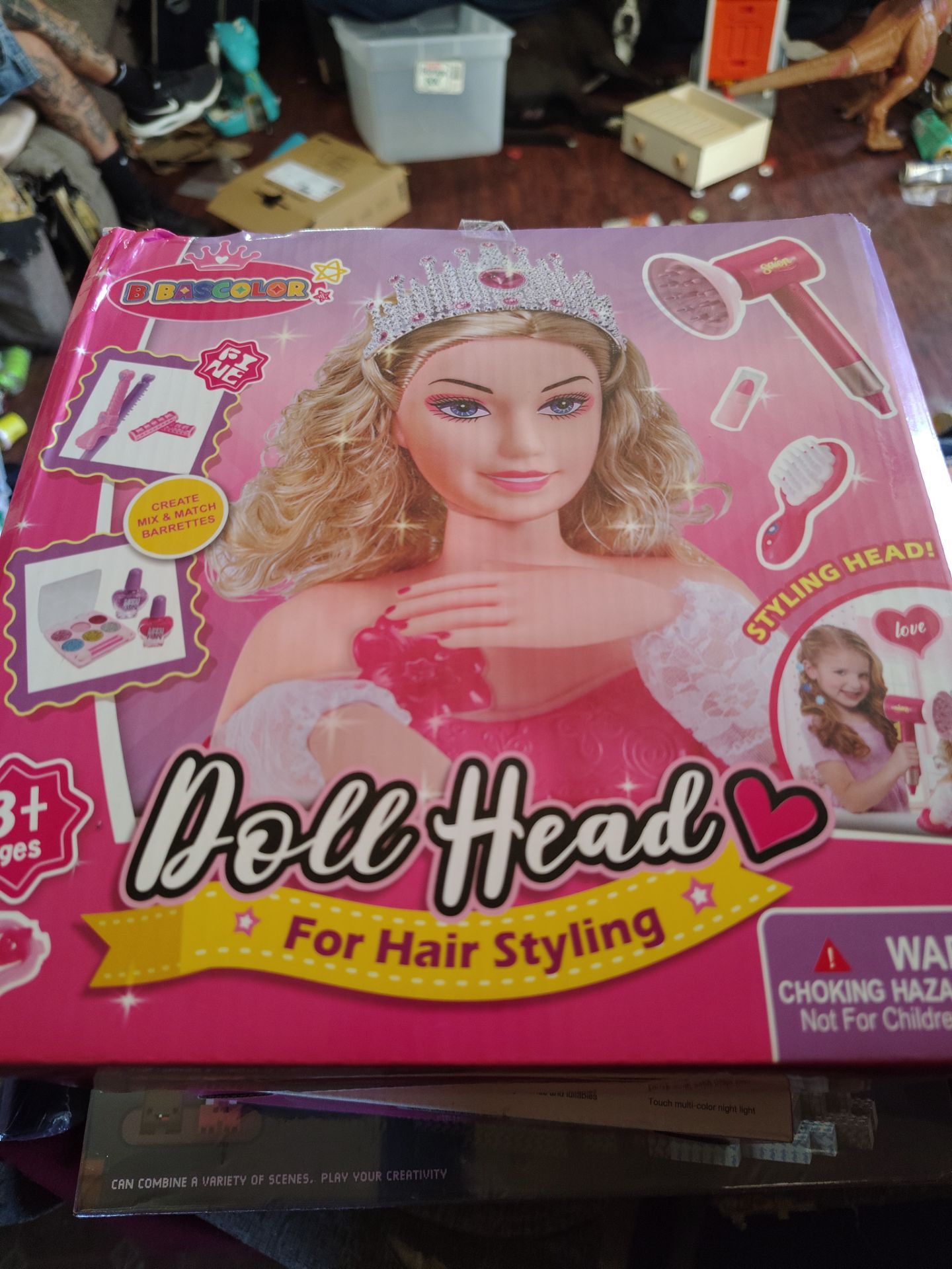 Doll styling head pretend