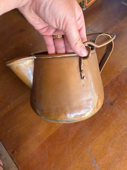 Antique copper kettle
