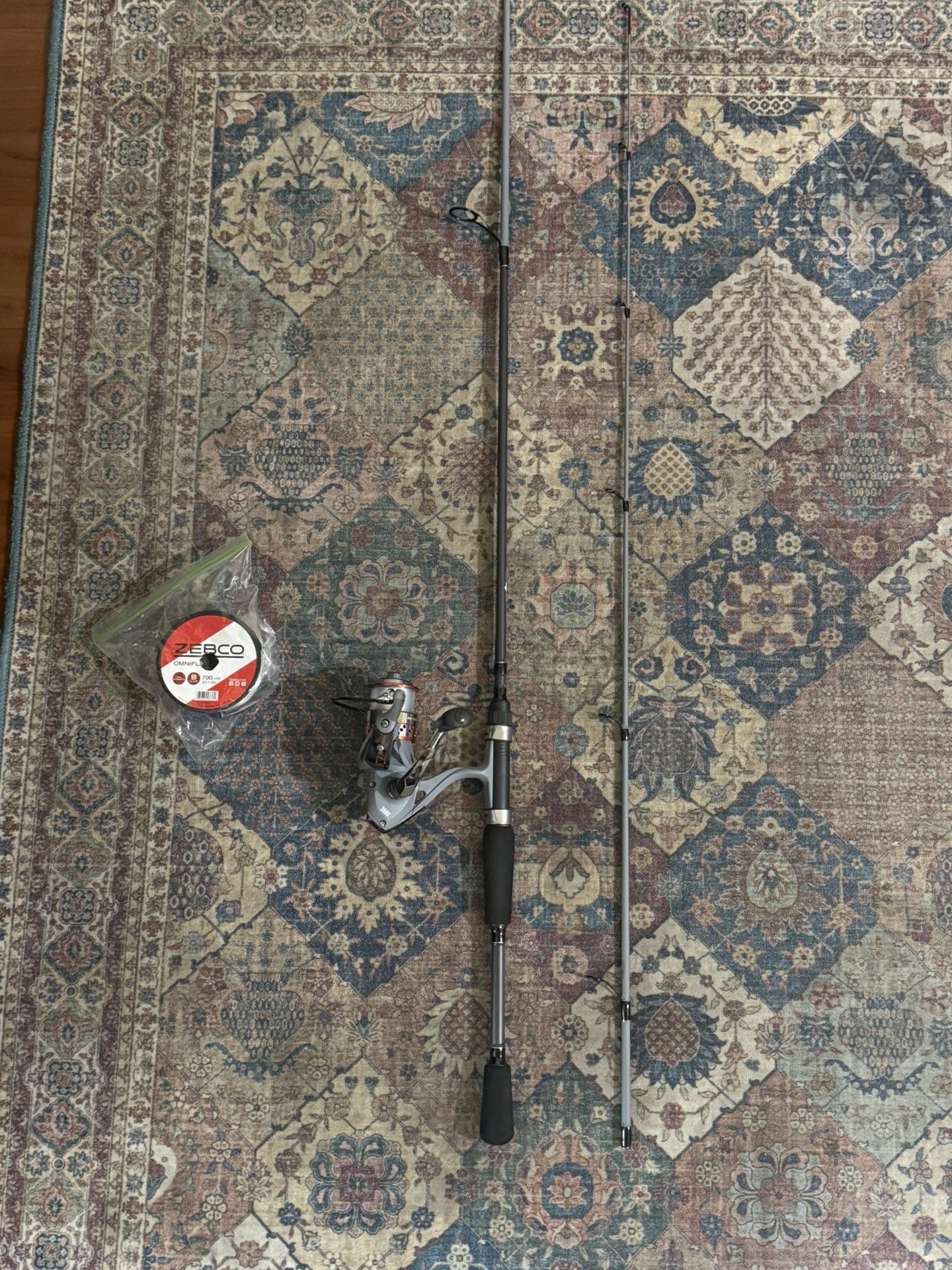 Ozark Trail 6”6 Medium Action Rod And Reel Combo With Lured And Tackle Box