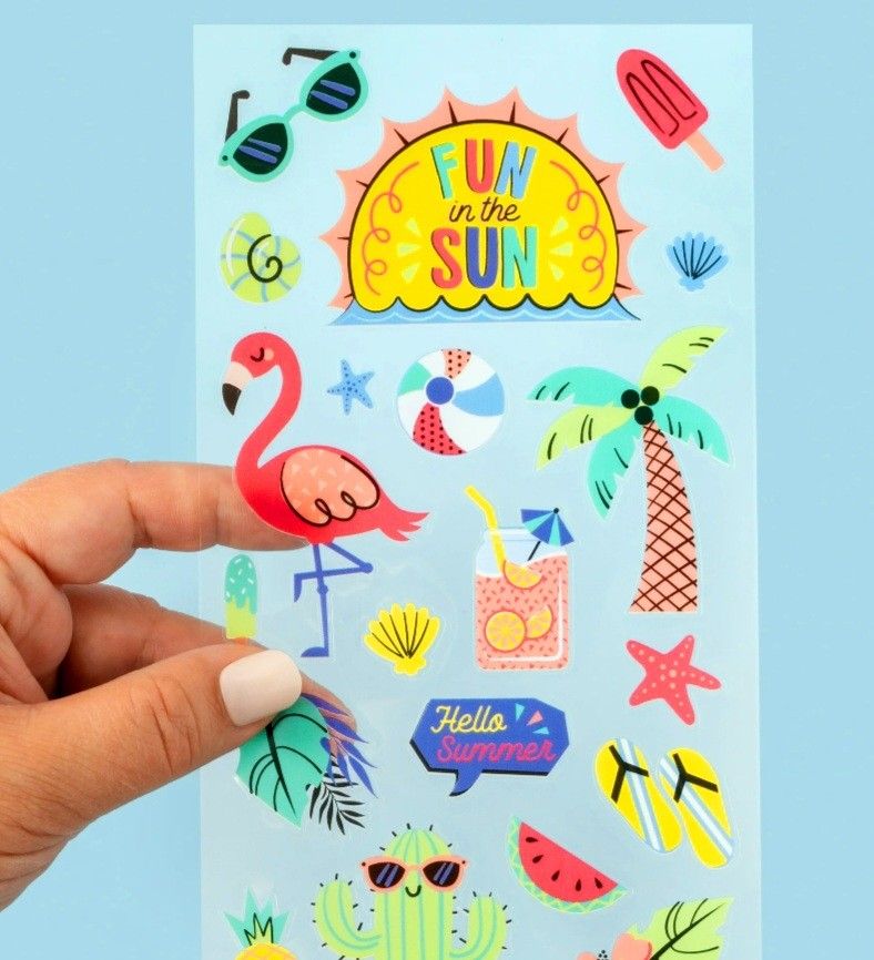 Sticko Multicolored Tropical Themed Stickers