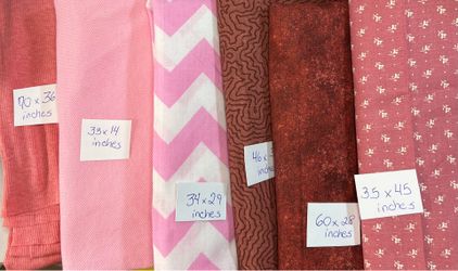 Lot of fabric 6 pieces variety