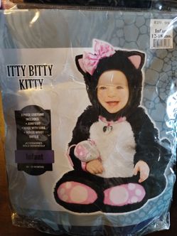 Itty Bitty Kitty Costume 12-18 months (read description)