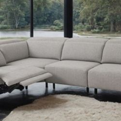Brand New Grey Modern Style Power Reclining Sectional Sofa 