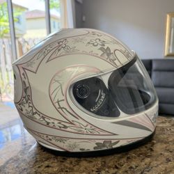 Youth Medium Motorcycle Helmet – Floral (DOT Certified)