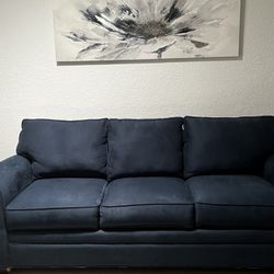 New Blue Velvet Queen Sofa Bed