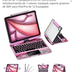 Funda transparente con teclado inalámbrico para iPad Air de 13 pulgadas 