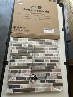 Art3d 10-Sheet Heavy-Duty Peel and Stick Backsplash, Waterproof Wall Tiles Stick on Kitchen Backsplash Living Space, Vintage Sandstone