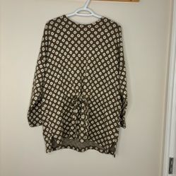 Chaus Brown and White Cotton Tunic