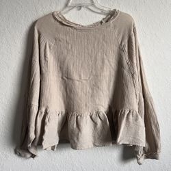 Free People Large Long Sleeve Blouse 