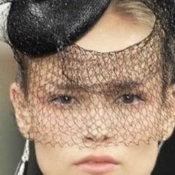 fishnet millinery black netting accessory 2yards