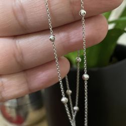 Women’s  925 Sterling Silver Ball Chain 