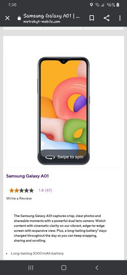 Samsung A01 From Metro