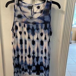 Dana Buchman Blue Tank Top Size Small