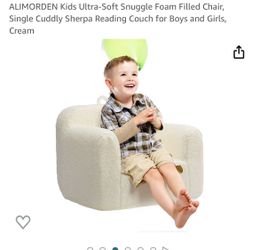 ALIMORDEN Kids Ultra Soft Snuggle Foam Filled Chair Single Cuddly Sherpa Reading Couch for Boys and Girls Cream for Sale in Phoenix AZ OfferUp