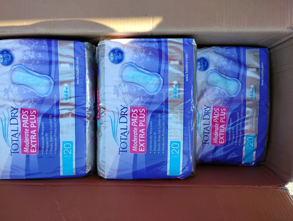 TotalDry Female Incontinent Pad Contoured 13-3/4 Inch Length