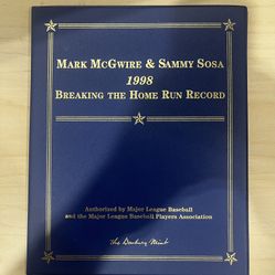 Danbury Mint 1998 Mark McGwire & Sammy Sosa Home Run Record Set – 22kt Gold Card