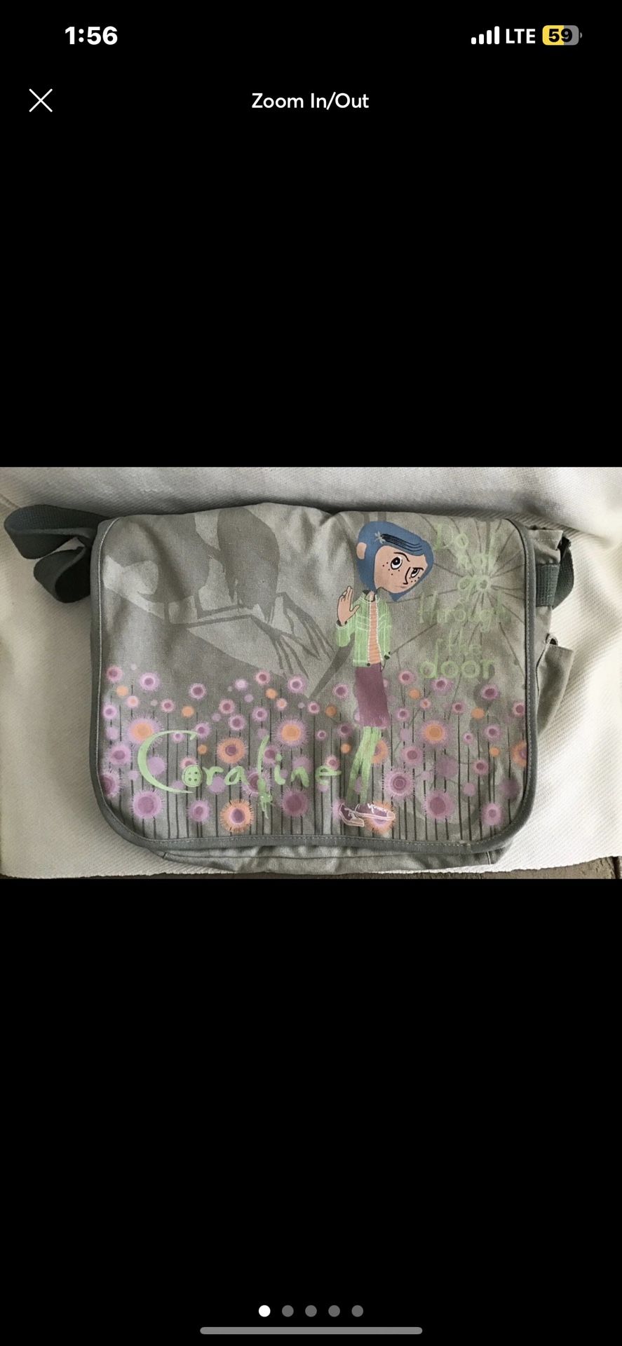 Coraline Messenger Bag With 2 Pins