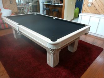 White pool table