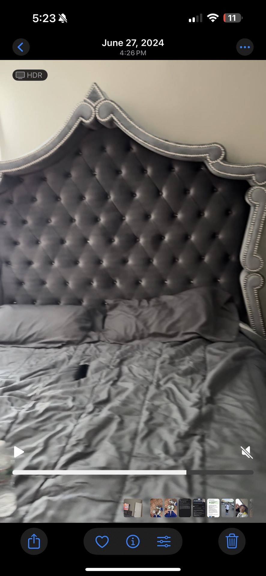 ASAP SELLING Queen Size Full Bed Set W Box Spring , 1 Night Stand 2 Dressers.