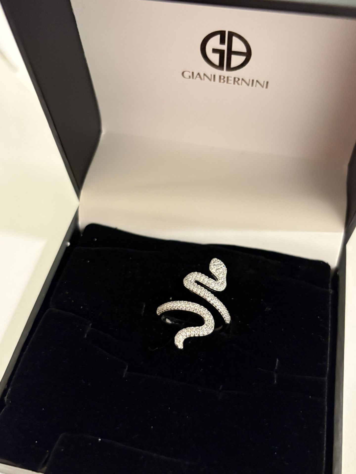 Gianni Bernini CZ Snake Ring 