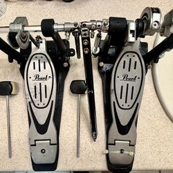🥁Used Pearl DOUBLE PEDAL Double Bass Drum Pedal 